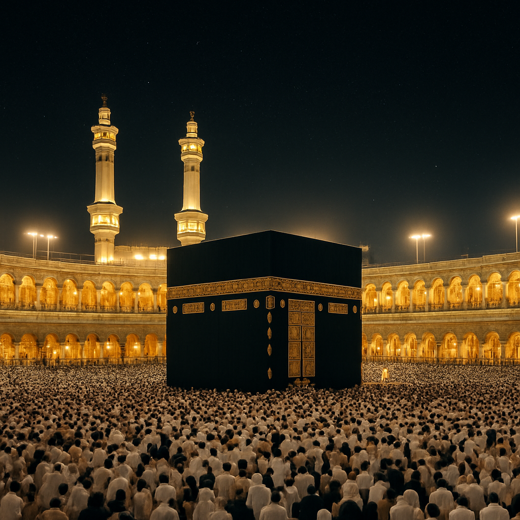 Holy Kaaba at night