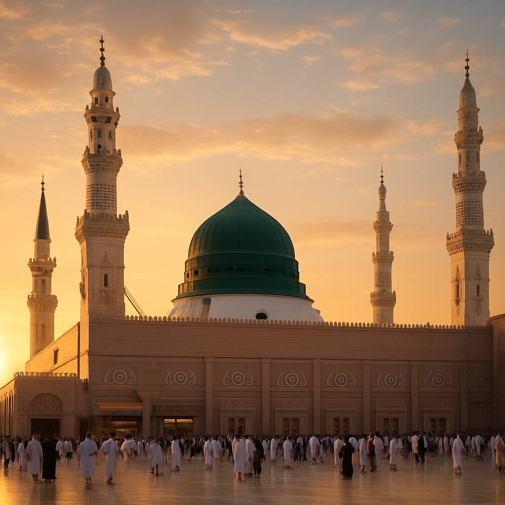 Madinah - Masjid an-Nabawi with Green Dome